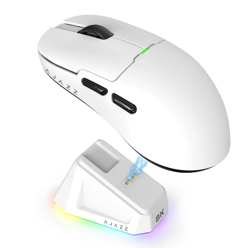 Souris Gaming Sans Fil AJAZZ AJ159 Pro – Tri-Mode 2.4G/BT/Filaire – Capteur PAW3395 – Station de Charge Magnétique