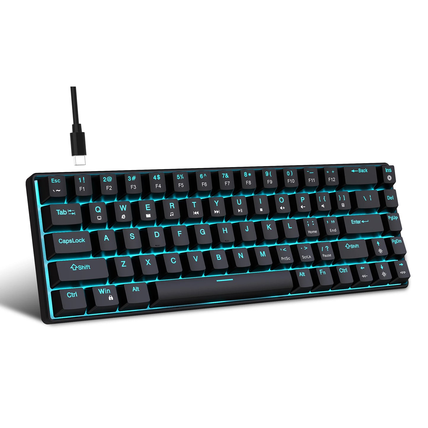 Clavier Mécanique Gaming 68 Touches — RGB / Switch Bleu / Hot - Swap - GamerZone