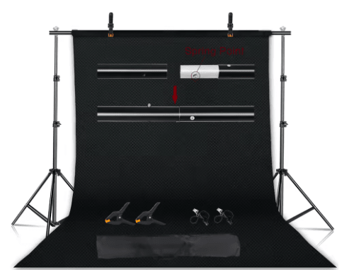 Fond Vert Streaming — Kit Support + Toile Chromakey 2x2m / 2x3m - GamerZone