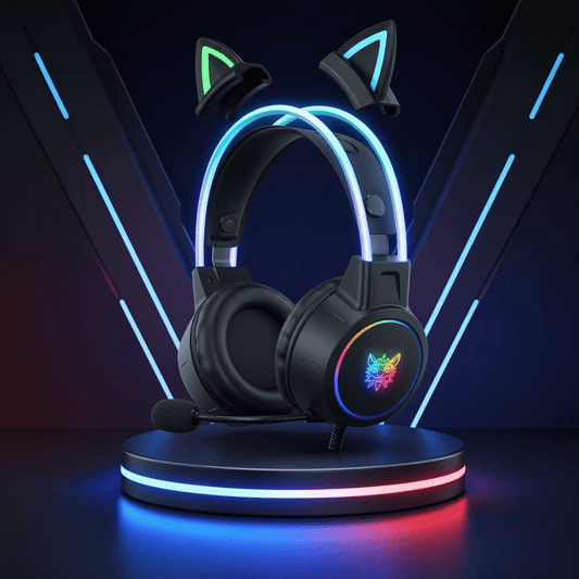 Casque gaming oreilles de chat RGB surround — PC PS4 Xbox GamerZone