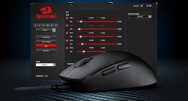 Souris Gaming Filaire Ultra Légère Redragon M817 24000 DPI - GamerZone