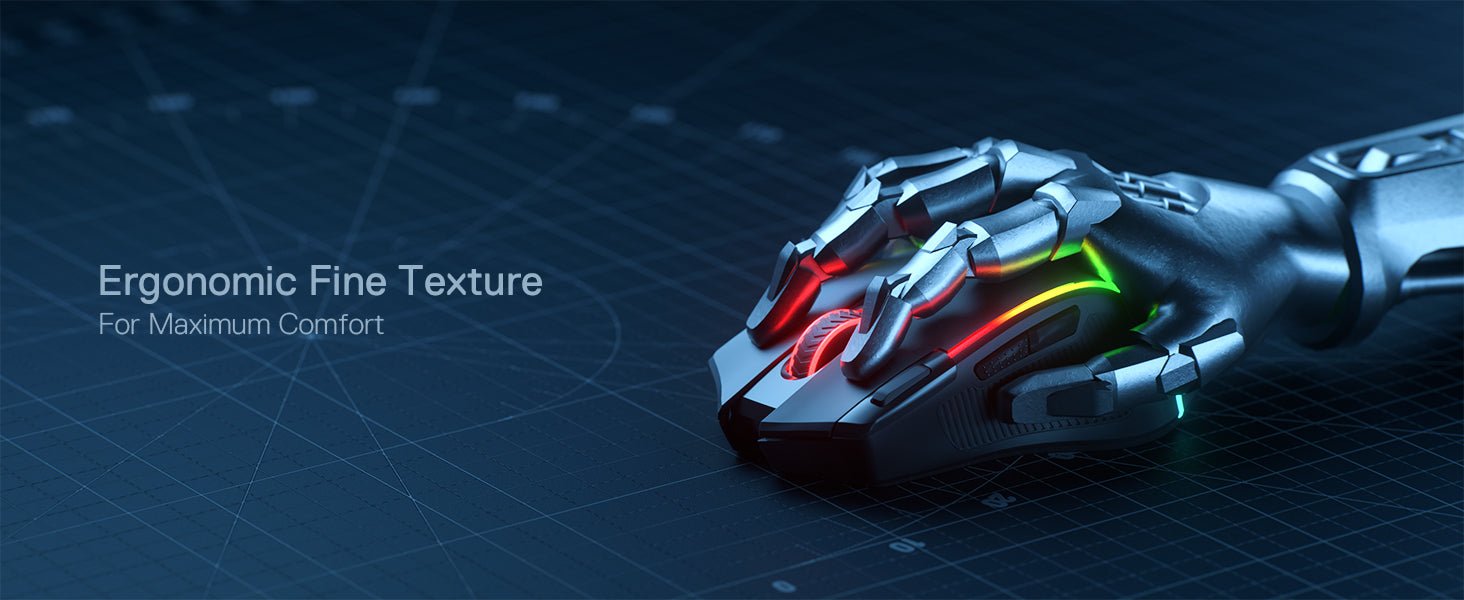 Souris Gaming Sans Fil Redragon M612 PRO — Tri - Mode RGB / 8000 DPI - GamerZone