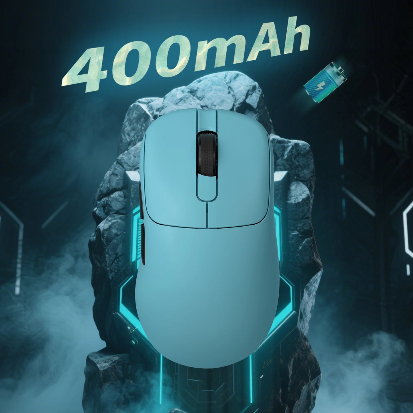 Souris Gaming Sans Fil AJAZZ AJ179 Apex – Capteur PAW3950 – Tri-Mode 8000Hz – Écran Couleur – Station de Charge Magnétique – 58g