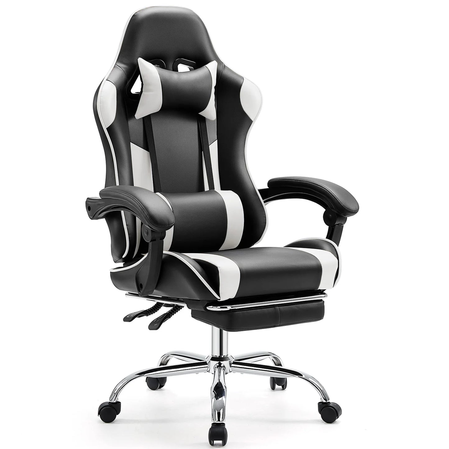 Chaise Gaming JHK — Cuir PU, Repose-pieds, Accoudoirs Réglables, Soutien Lombaire - GamerZone