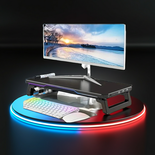 Rehausseur moniteur gaming RGB 3 ports USB — GamerZone