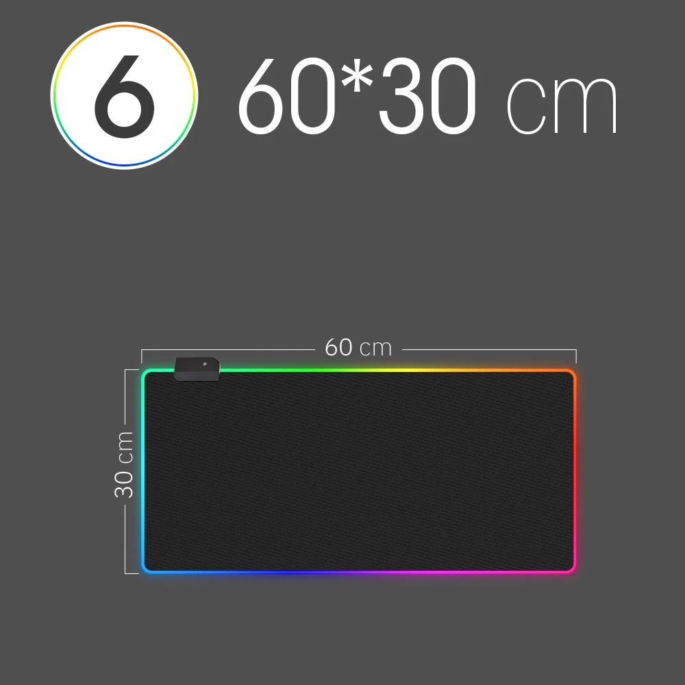 Tapis de souris gaming RGB 60x30cm LED — GamerZone