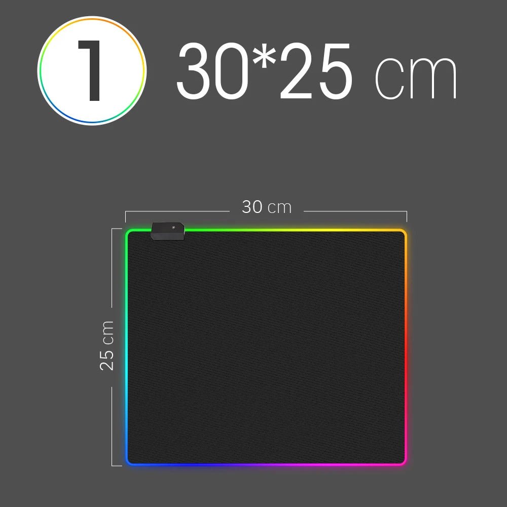 Tapis de souris gaming RGB 30x25cm — GamerZone