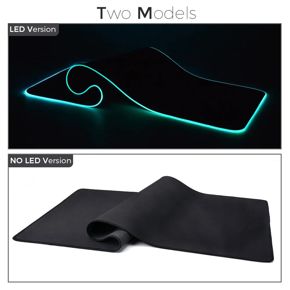 Tapis de souris gaming RGB LED — 10 tailles 14 modes GamerZone