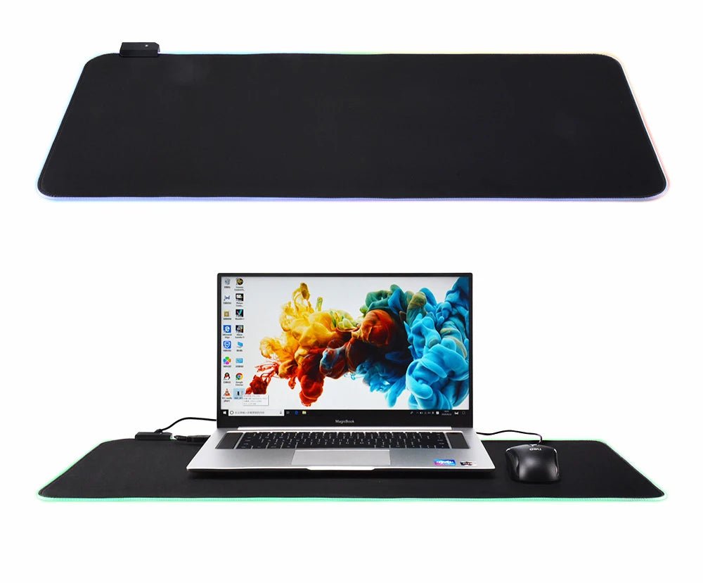 Tapis de souris gaming RGB LED — 10 tailles 14 modes GamerZone
