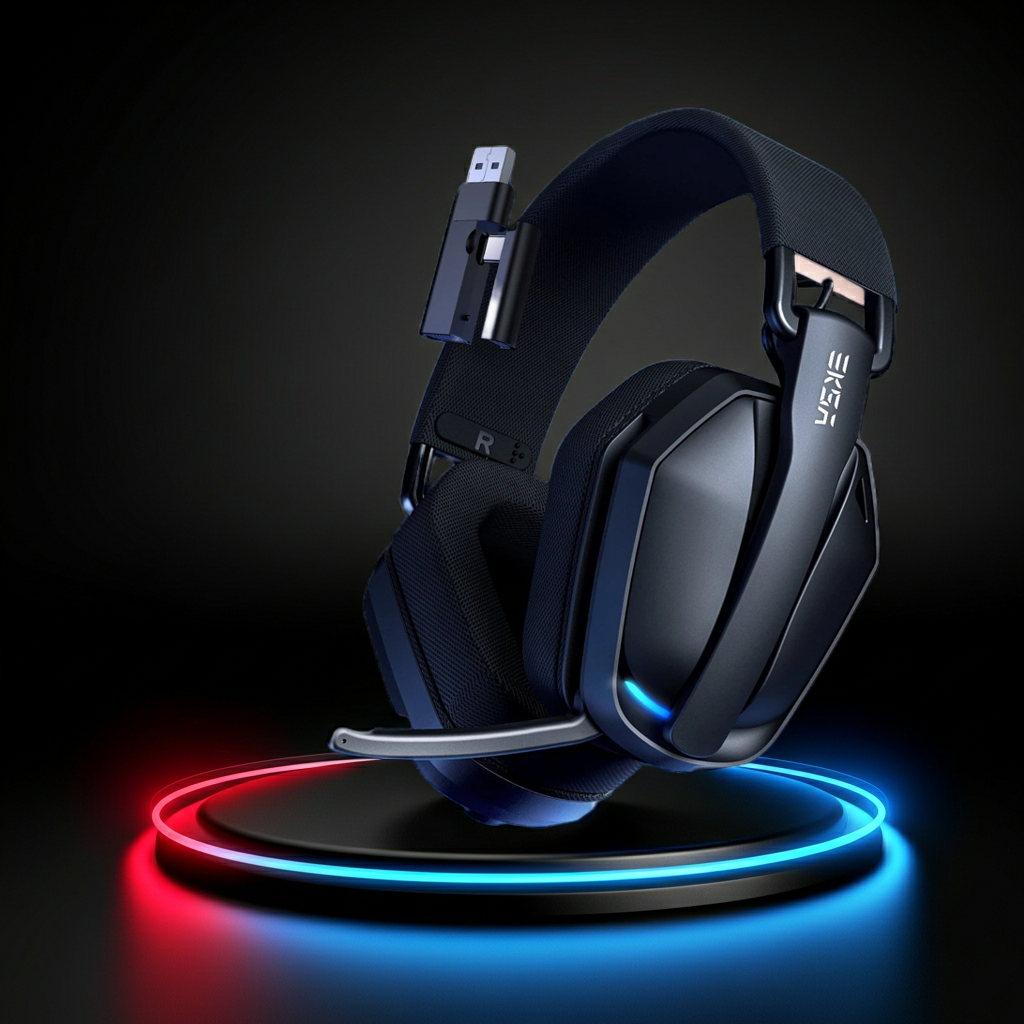 Casque gaming Bluetooth 2.4GHz RGB EKSA sans fil 35H — GamerZone