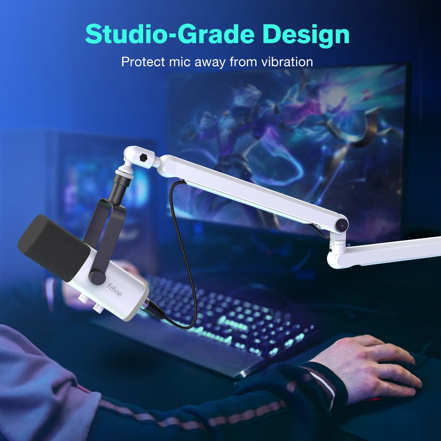 Bras de Micro FIFINE BM88 — Articulé / Gestion Câbles / Studio - GamerZone