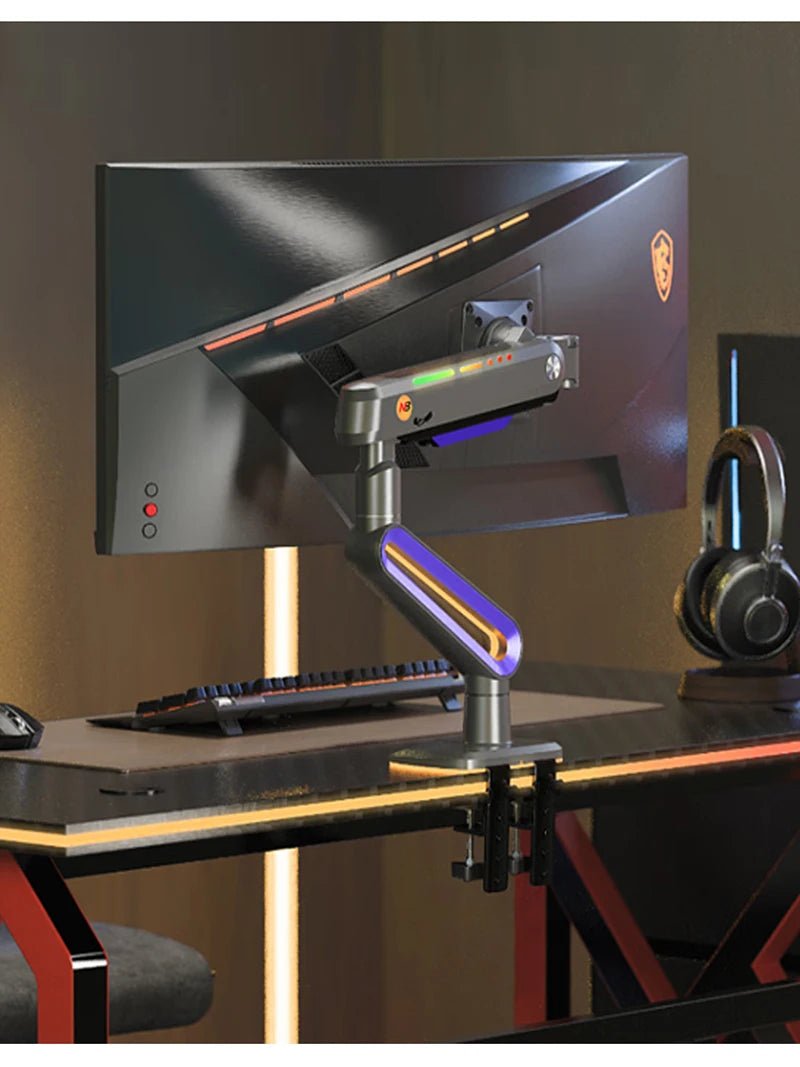 Bras Écran Gaming RGB — Support Moniteur Ultrawide 32 - 60" - GamerZone