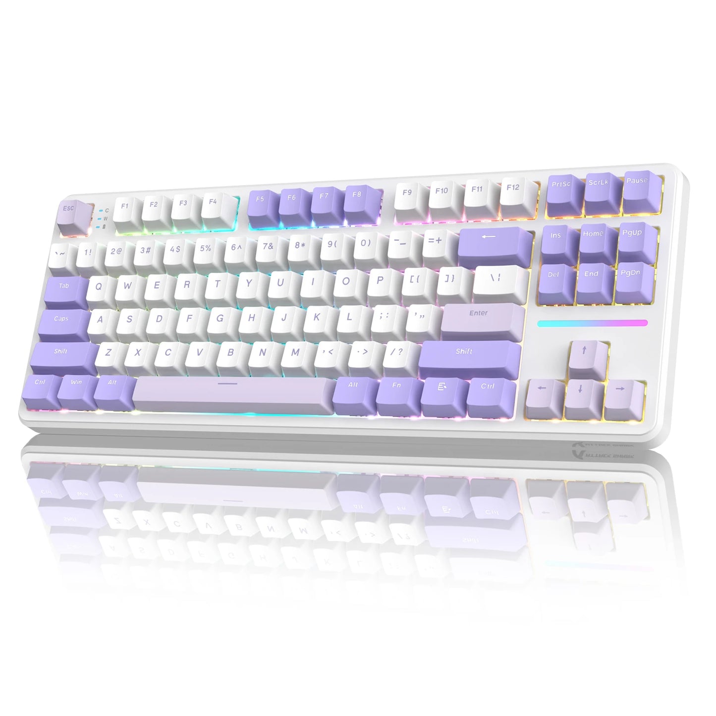 Clavier Mécanique Gaming Sans Fil Attack Shark X87 – 80% Tri-Mode 2.4G/BT/Filaire – Hot-Swap – RGB 18+ Effets – Batterie 4000mAh
