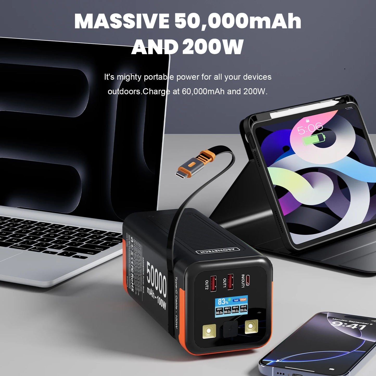 Power Bank Gaming 50000mAh — Charge Rapide 100W - GamerZone