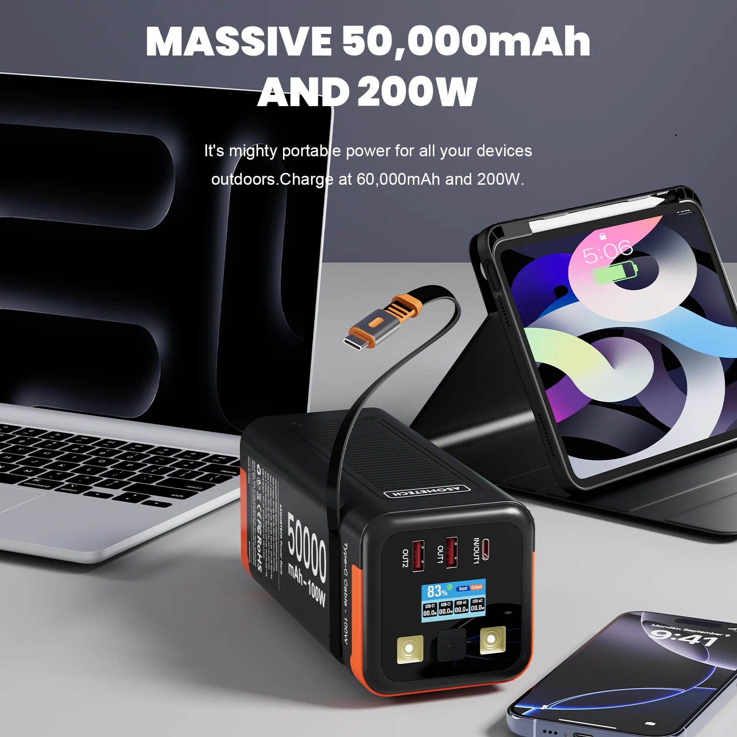 Power Bank Gaming 50000mAh — Charge Rapide 100W - GamerZone
