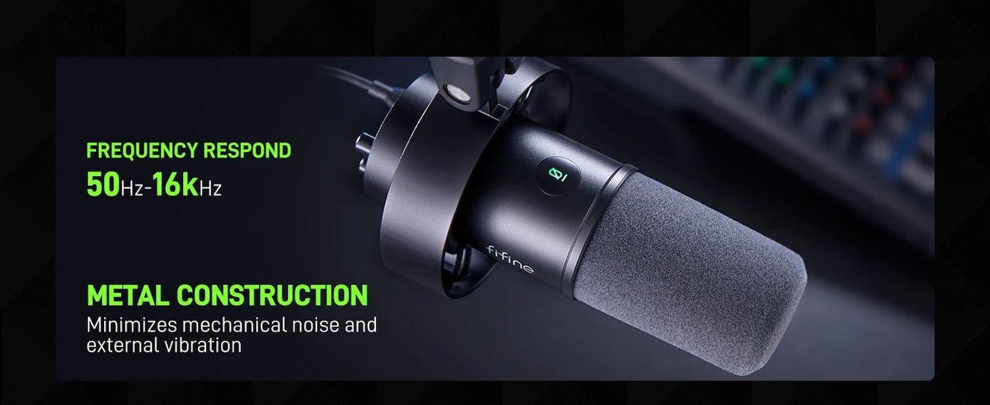 Microphone Gaming FIFINE K688 — USB & XLR, Streaming, Podcast, PC PS4 PS5 - GamerZone