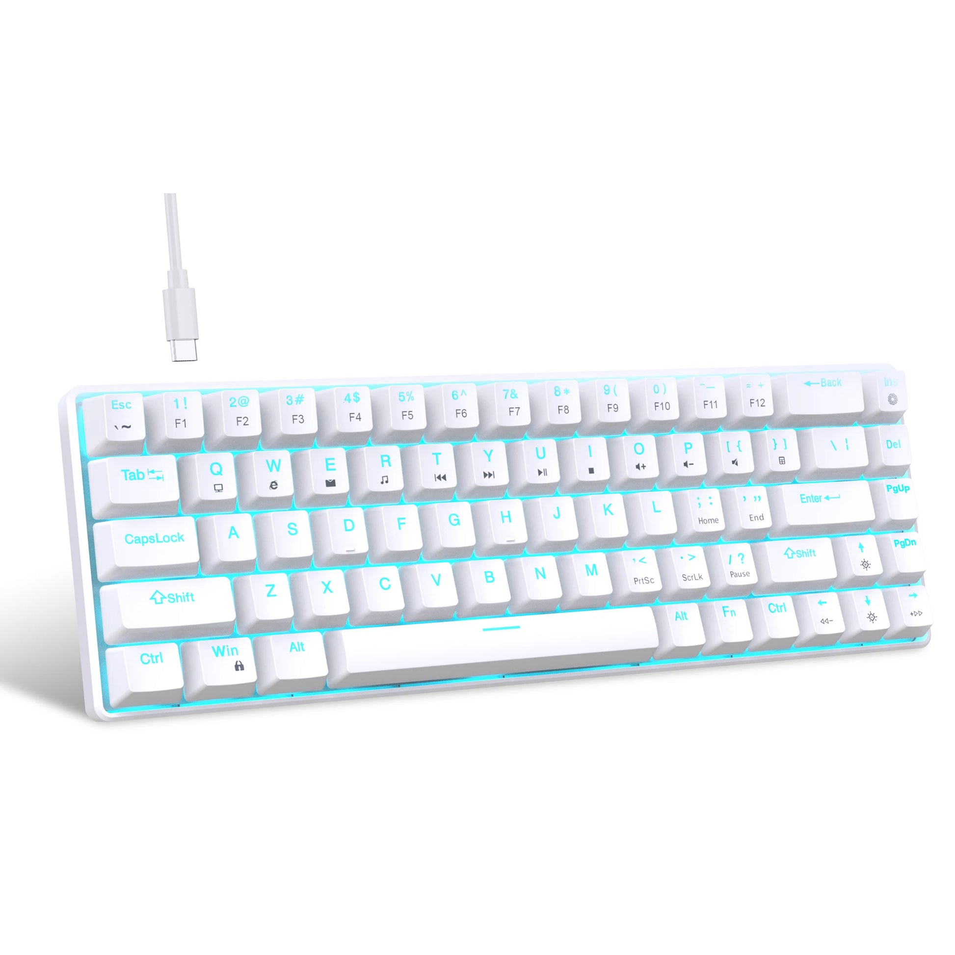 Clavier Mécanique Gaming 68 Touches — RGB / Switch Bleu / Hot - Swap - GamerZone