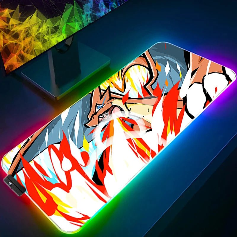 Tapis souris gaming anime Pokémon RGB LED 12 modes — GamerZone