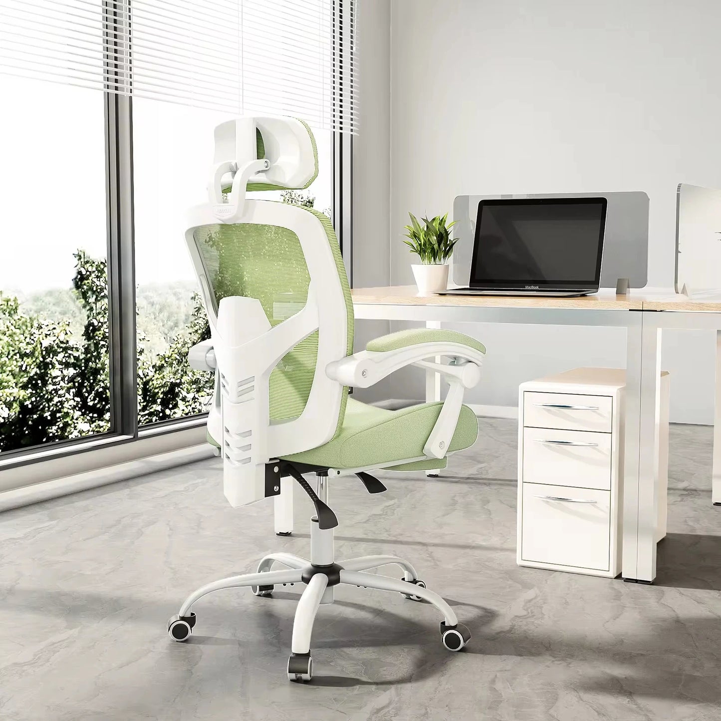chaise gaming ergonomique JHK — Dossier Haut Maille, Repose-pieds, Soutien Lombaire - GamerZone