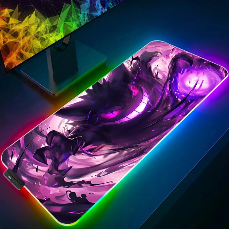 Tapis souris gaming anime Pokémon RGB LED 12 modes — GamerZone