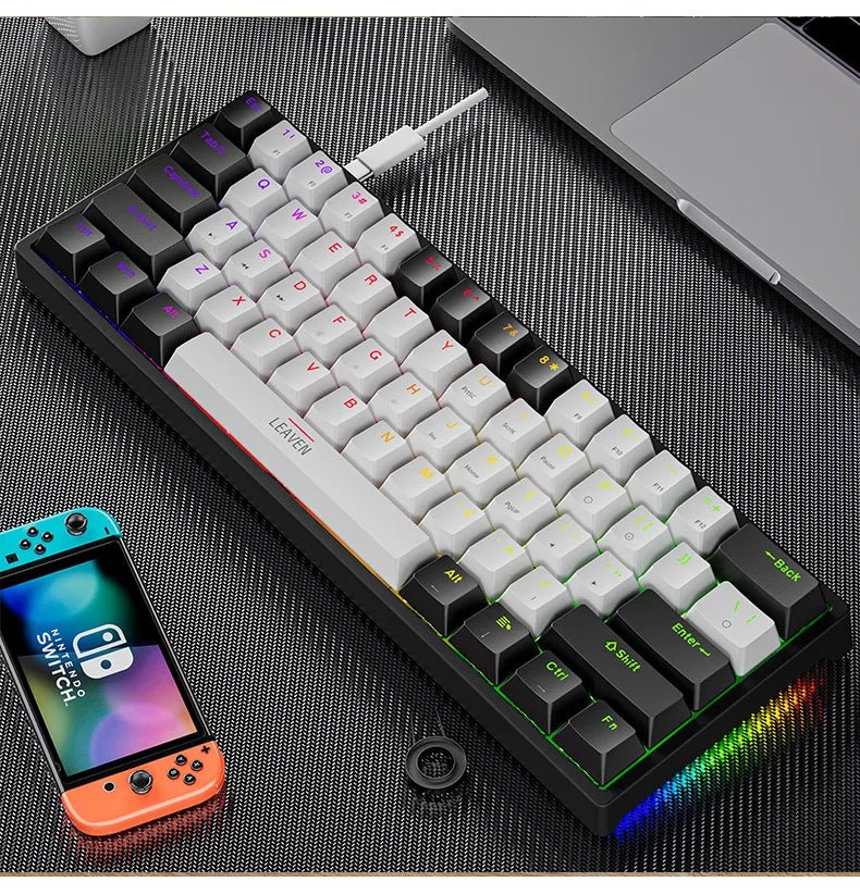 Clavier mécanique gaming compact K620 61 touches RGB Hot-Swap — GamerZone