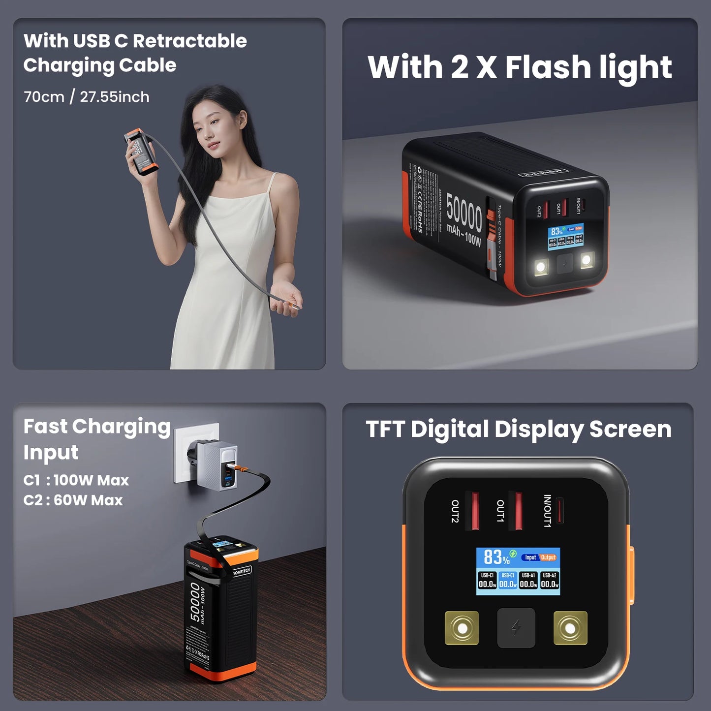 Power Bank Gaming 50000mAh — Charge Rapide 100W - GamerZone
