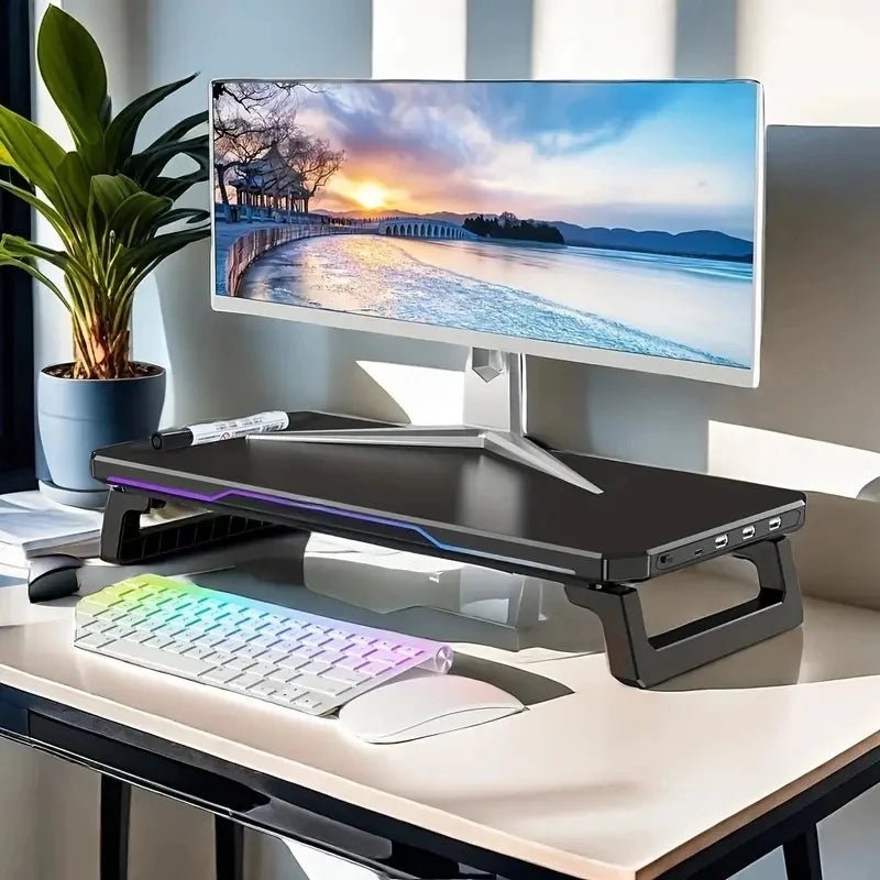 Rehausseur moniteur gaming RGB 3 ports USB — GamerZone