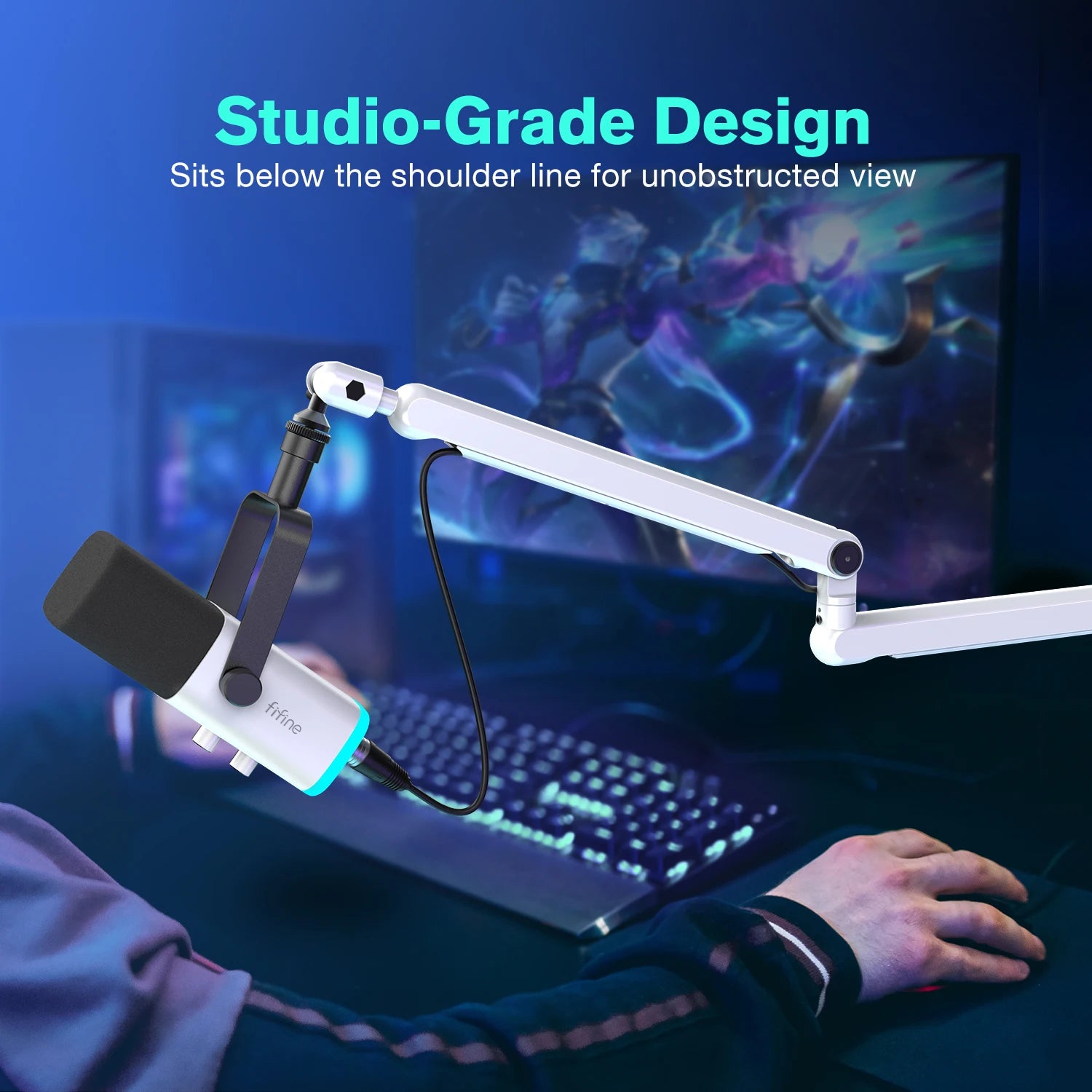 Bras de Micro FIFINE BM88 — Articulé / Gestion Câbles / Studio - GamerZone