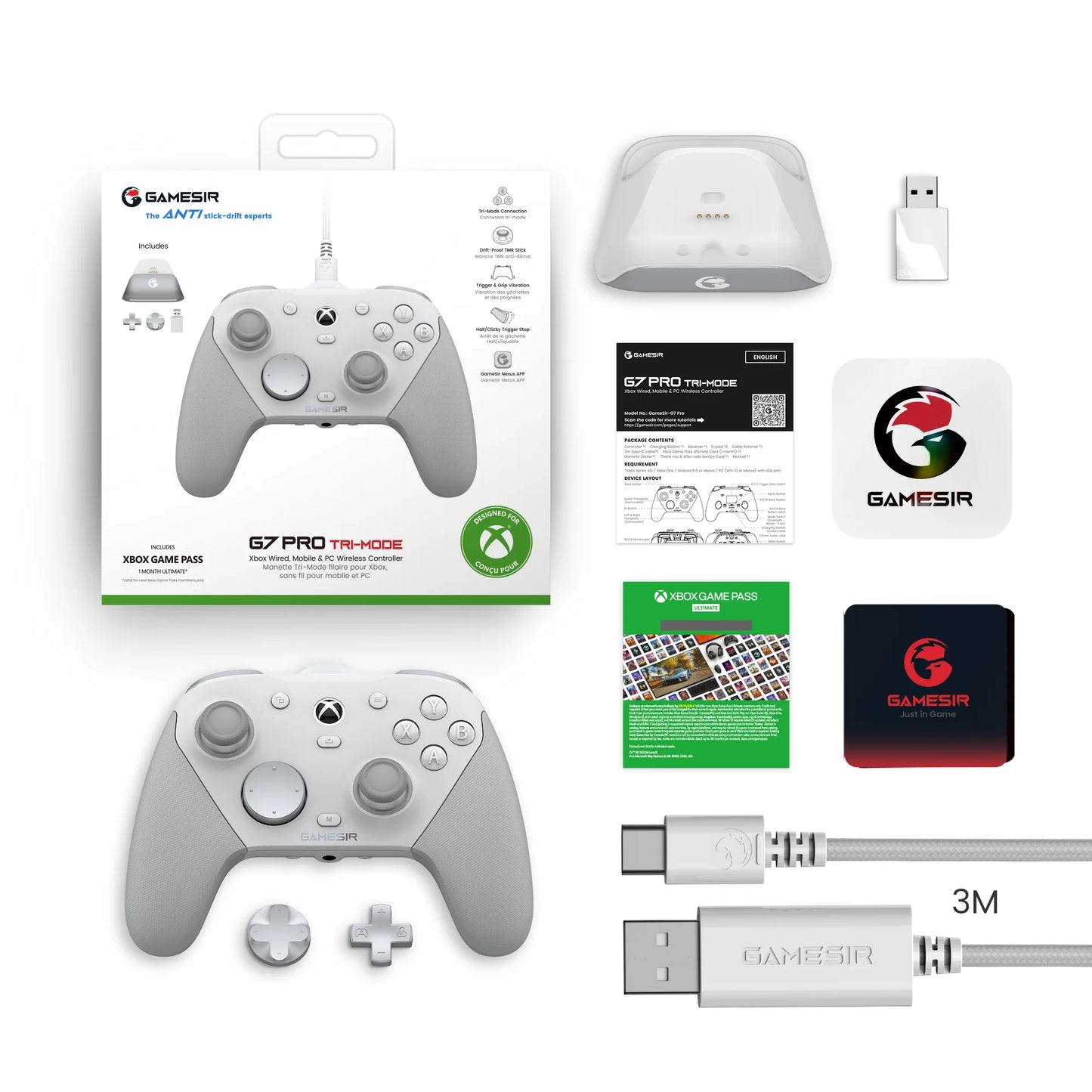 Manette GameSir G7 Pro Xbox - Filaire/Sans Fil PC Android Hall Effect