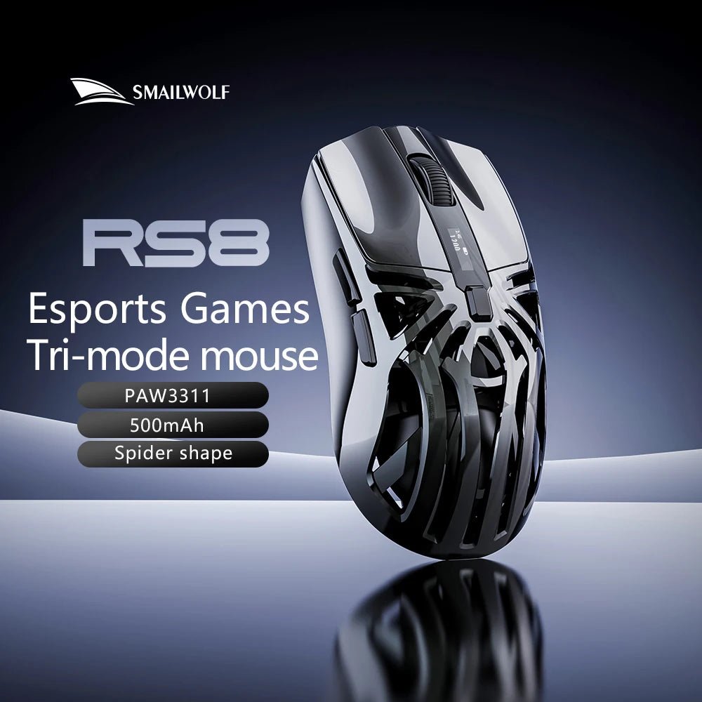 SMAILWOLF RS8 – Souris Gaming Sans Fil 10 000 DPI 1000 Hz - GamerZone