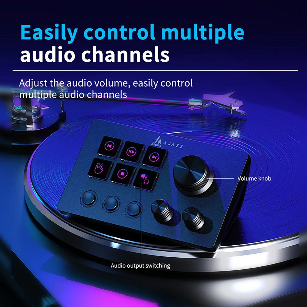 Panneau de Contrôle AJAZZ AKP03 — Clavier Programmable Streaming & Audio