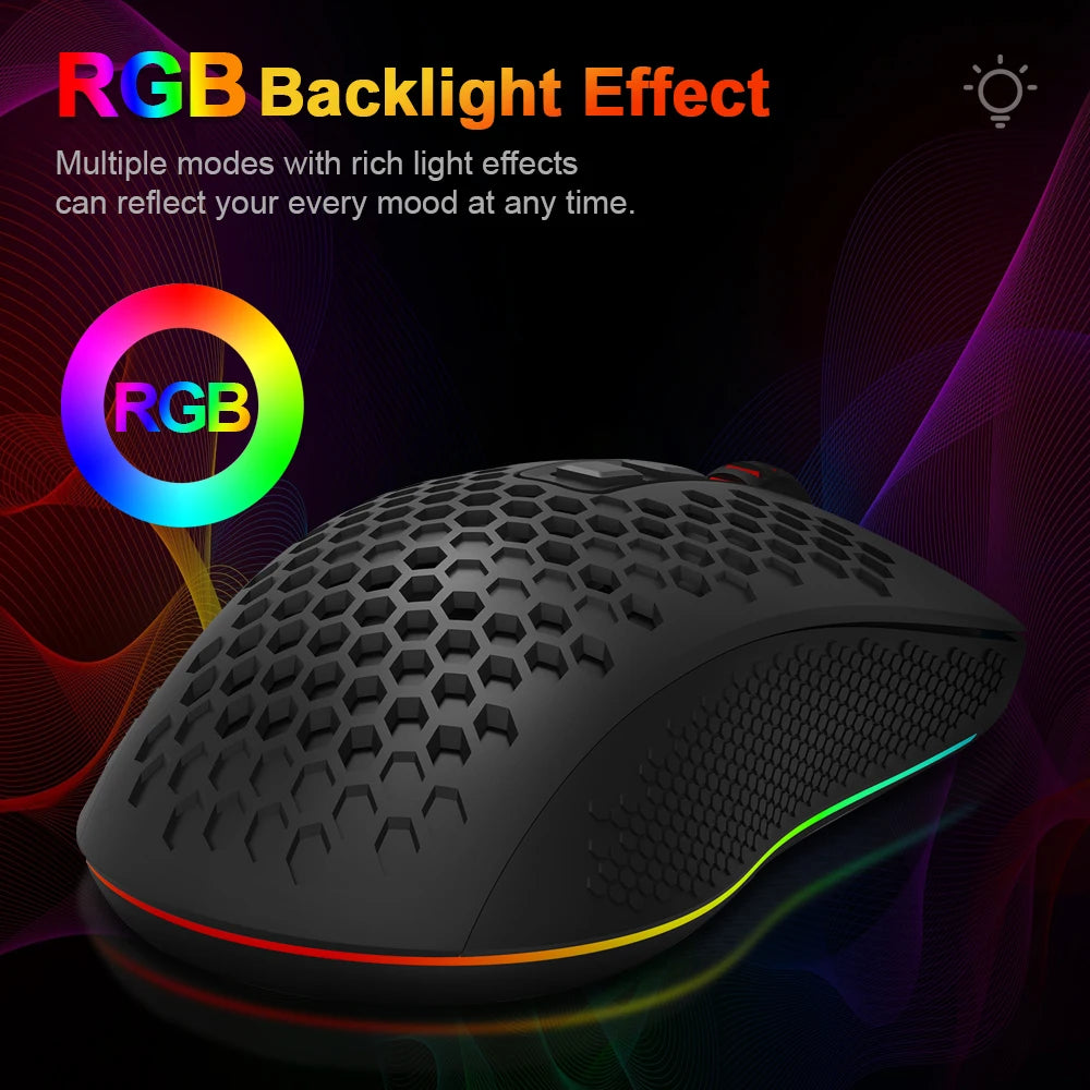 Souris gaming sans fil Redragon RGB design ergonomique — GamerZone