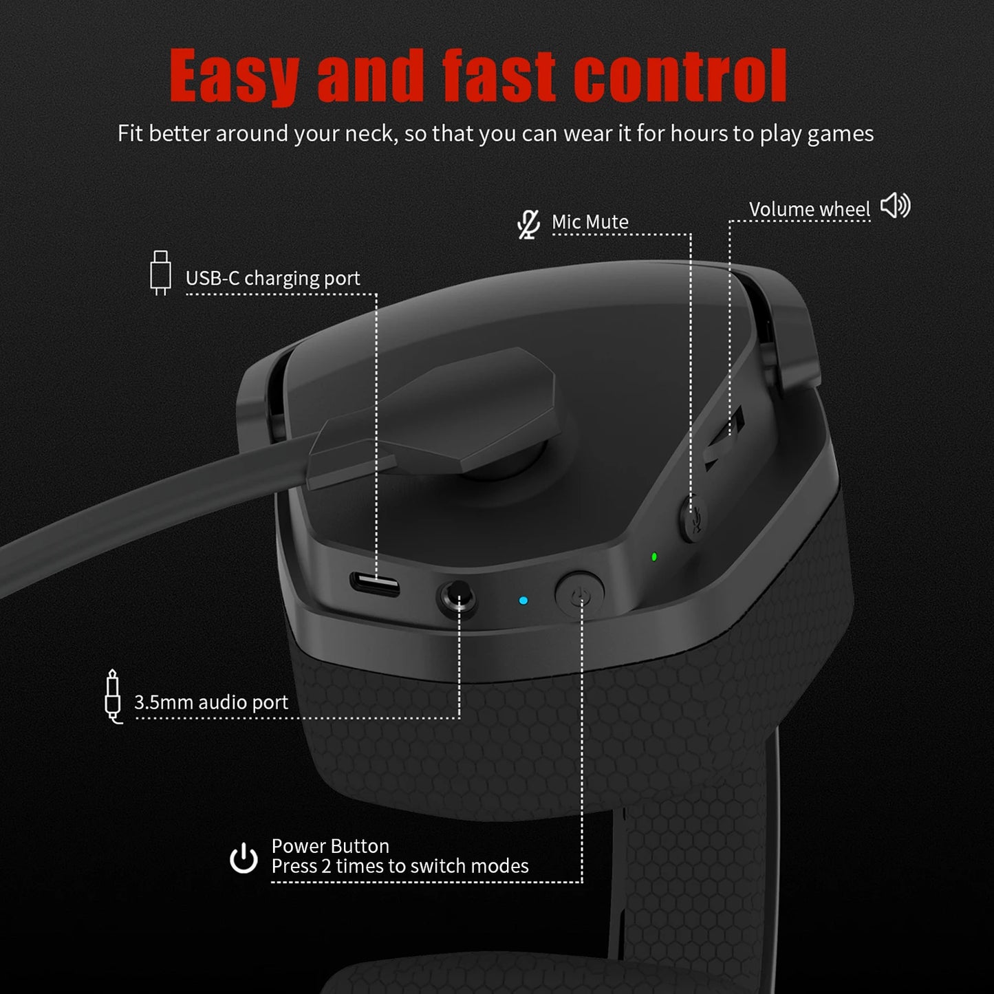 Casque Gaming Sans Fil NUBWO G06 — 100h Autonomie Bluetooth - GamerZone