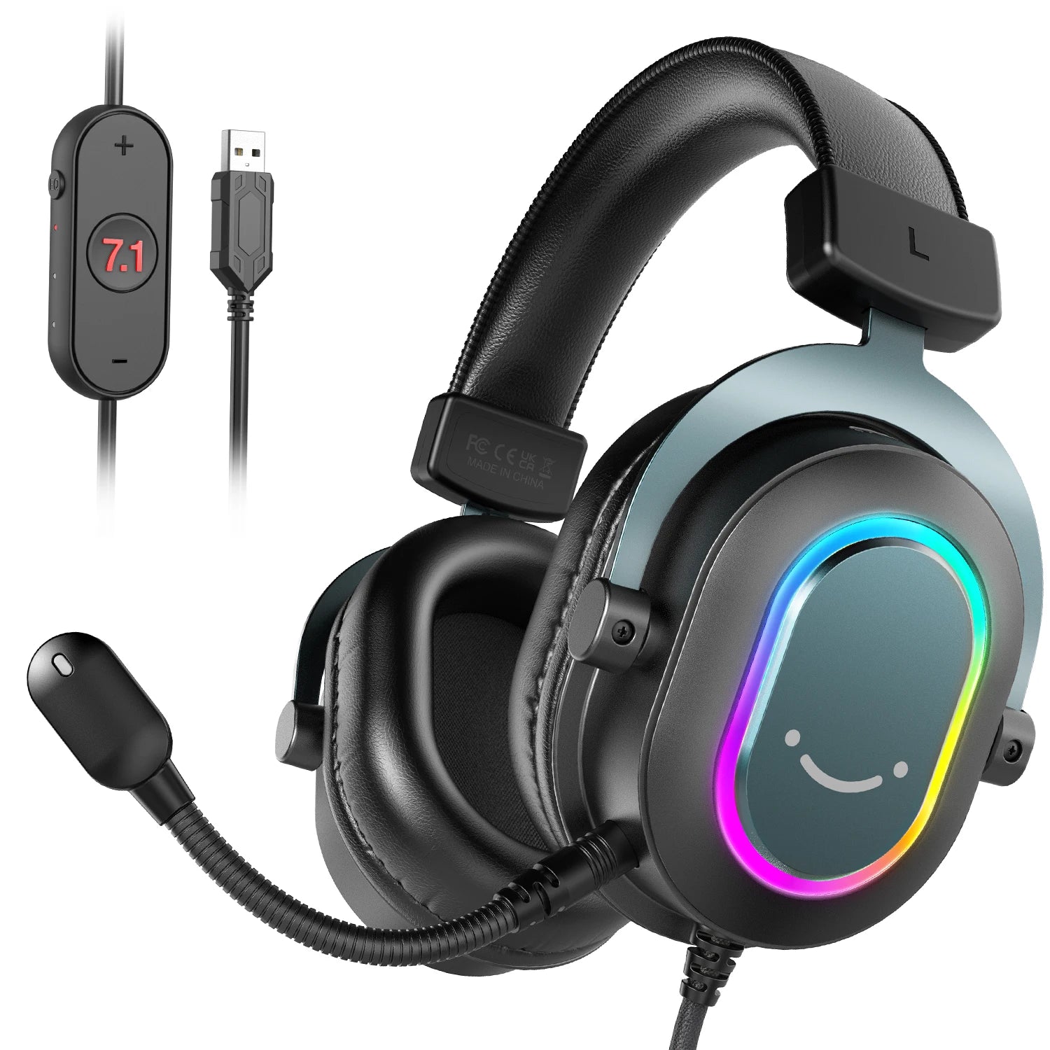 Casque gaming surround 7.1 RGB Fifine — PC PS4 PS5 GamerZone