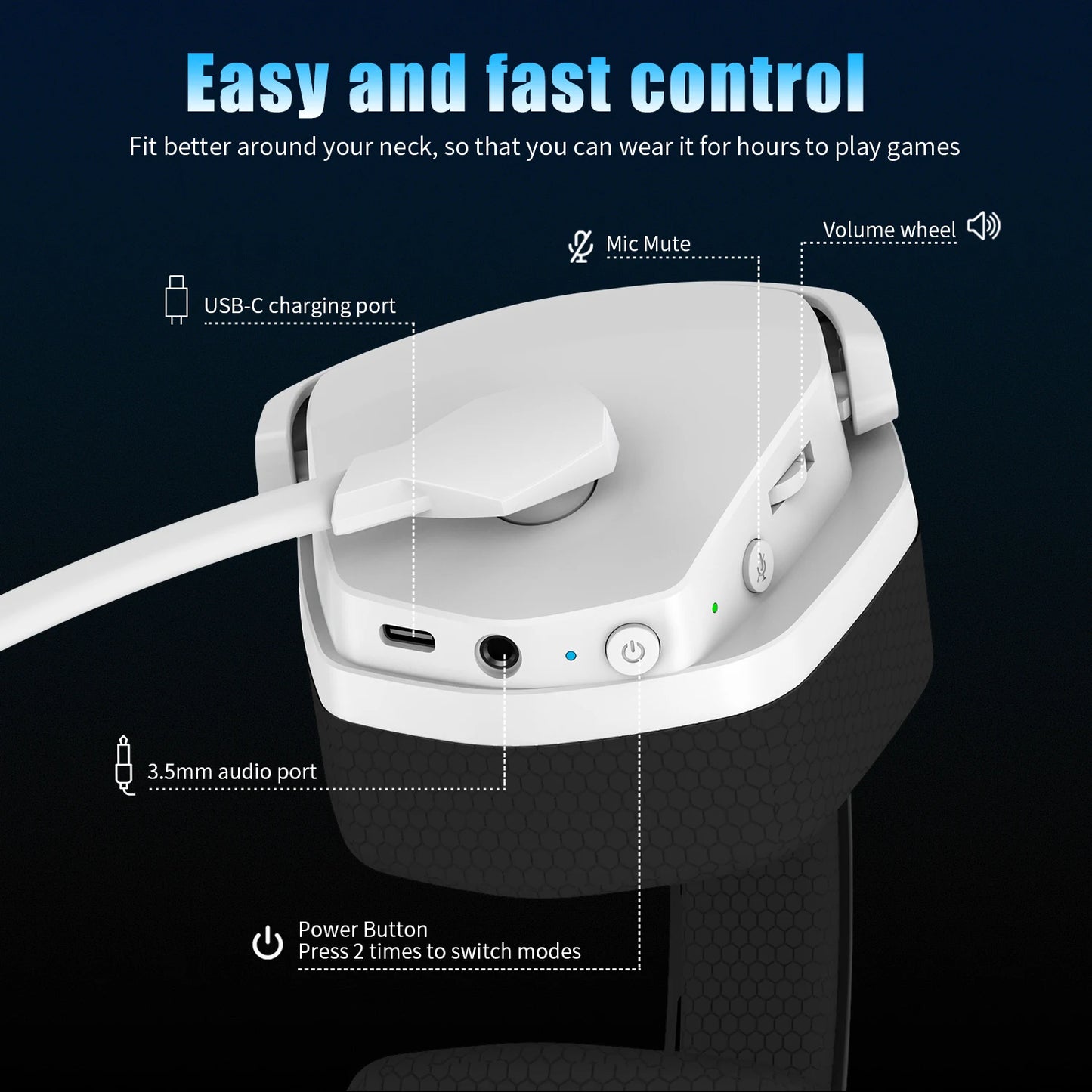 Casque Gaming Sans Fil NUBWO G06 — 100h Autonomie Bluetooth - GamerZone