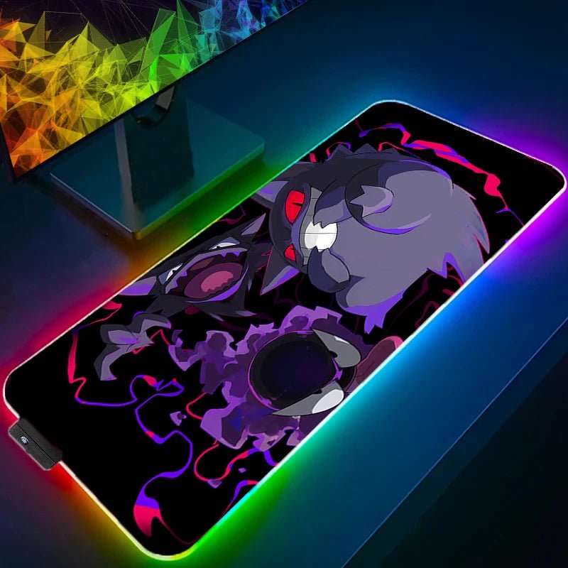 Tapis souris gaming anime Pokémon RGB LED 12 modes — GamerZone