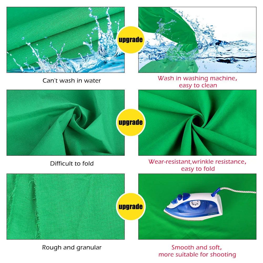 Fond Vert Streaming — Kit Support + Toile Chromakey 2x2m / 2x3m - GamerZone