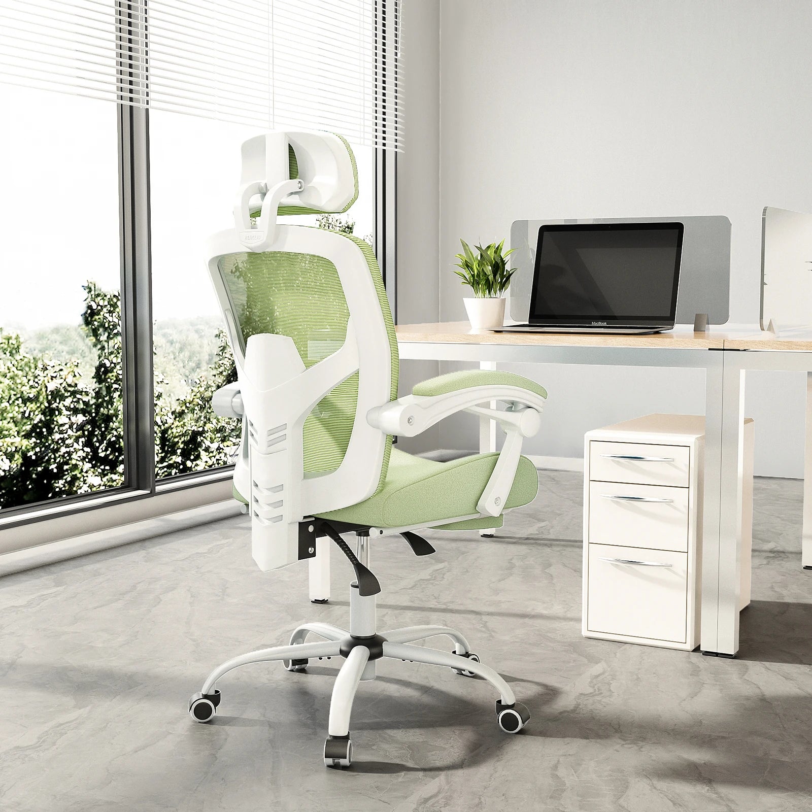 Chaise Ergonomique Gaming JHK — Dossier Haut Maille, Repose-pieds, Soutien Lombaire - GamerZone