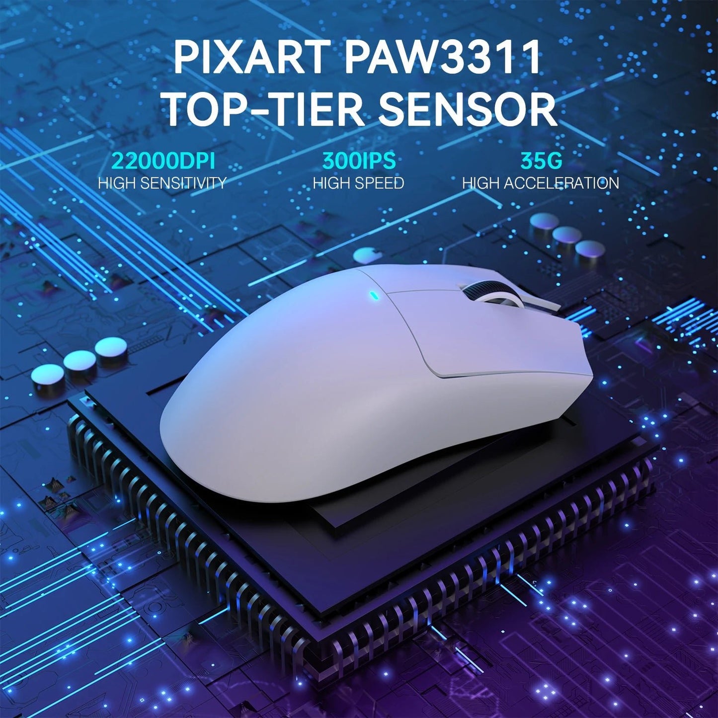 Souris Gaming Sans Fil Attack Shark X11 – Tri-Mode 2.4G/BT/Filaire – Capteur PAW3311 – Base de Charge Magnétique RGB – 63g - GamerZone