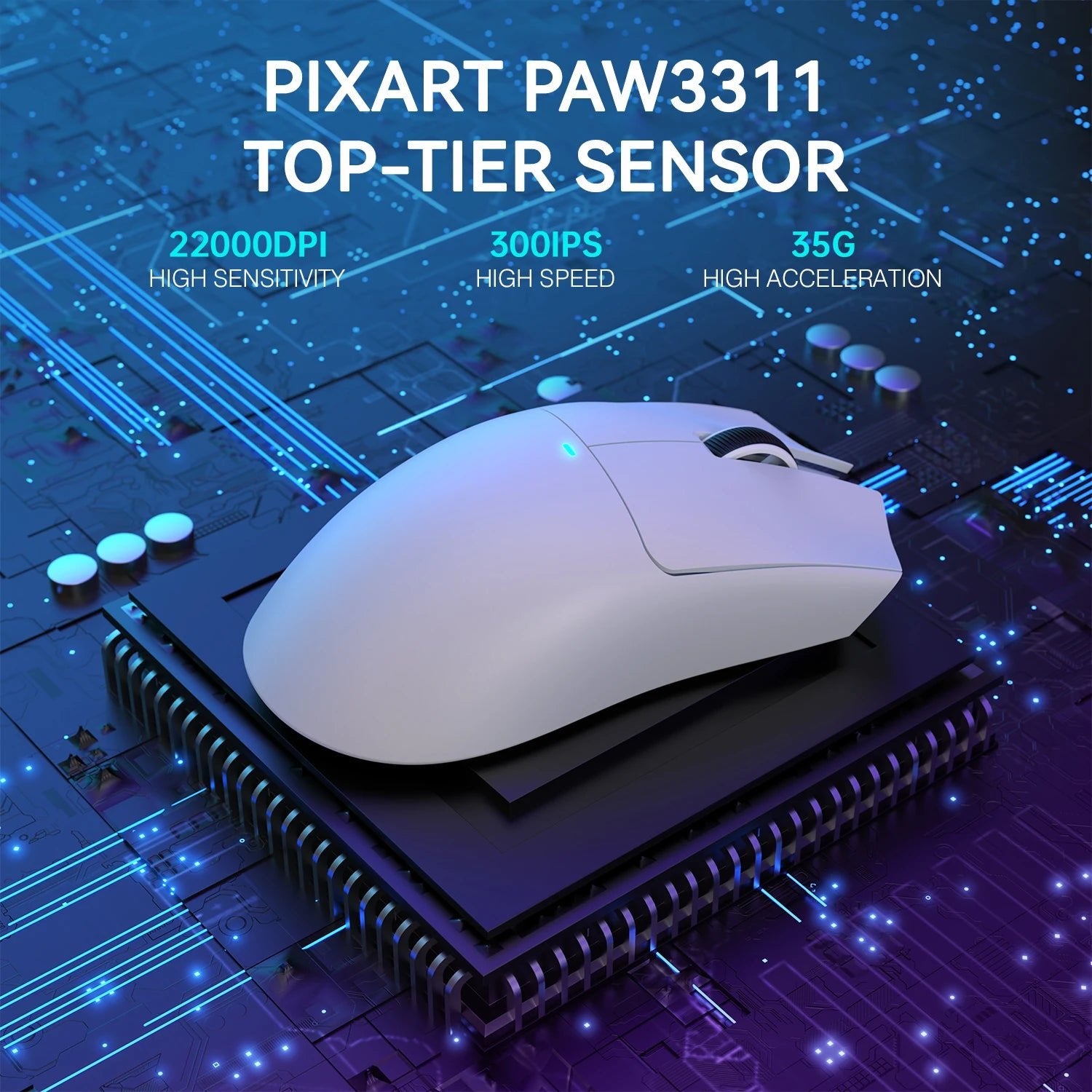 Souris Gaming Sans Fil Attack Shark X11 – Tri-Mode 2.4G/BT/Filaire – Capteur PAW3311 – Base de Charge Magnétique RGB – 63g - GamerZone