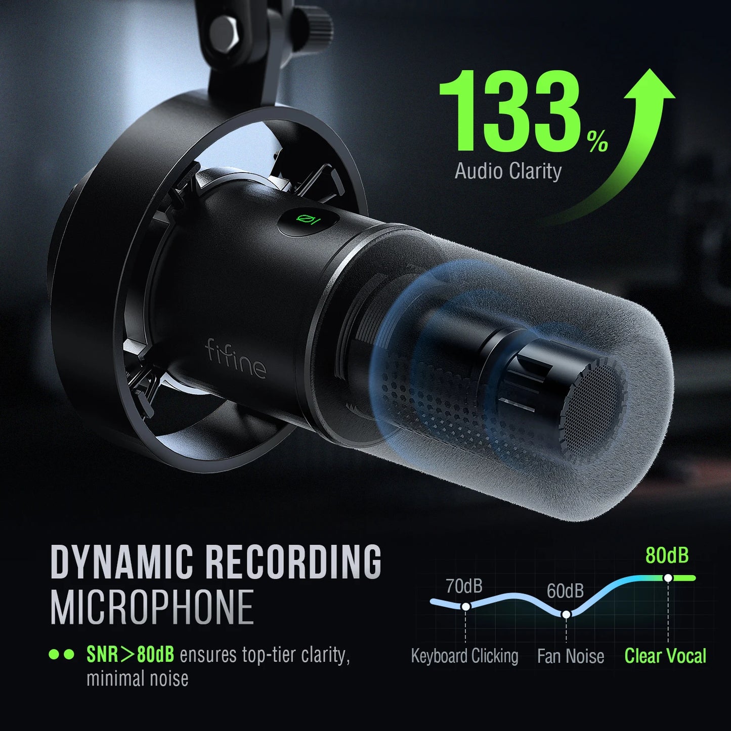 Microphone Gaming FIFINE K688 — USB & XLR, Streaming, Podcast, PC PS4 PS5 - GamerZone