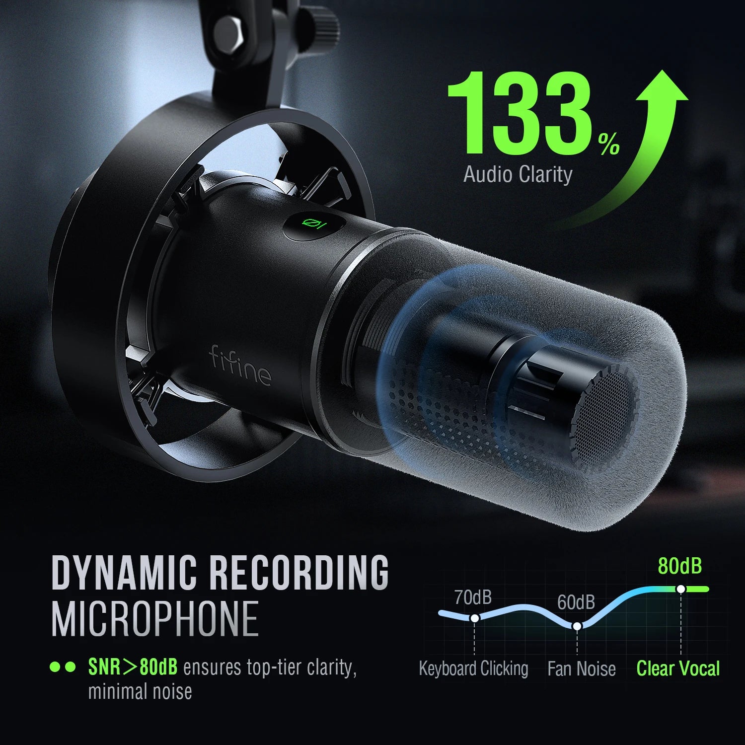 Microphone Gaming FIFINE K688 — USB & XLR, Streaming, Podcast, PC PS4 PS5 - GamerZone