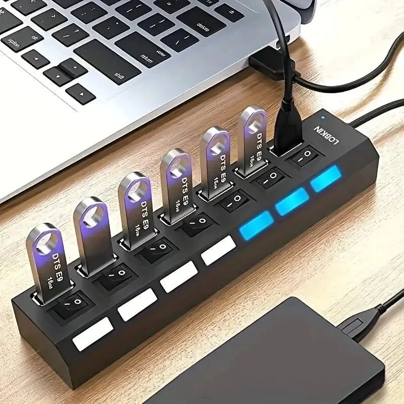 Hub USB 3.0 Gaming PC 4 ou 7 Ports Haute Vitesse - GamerZone
