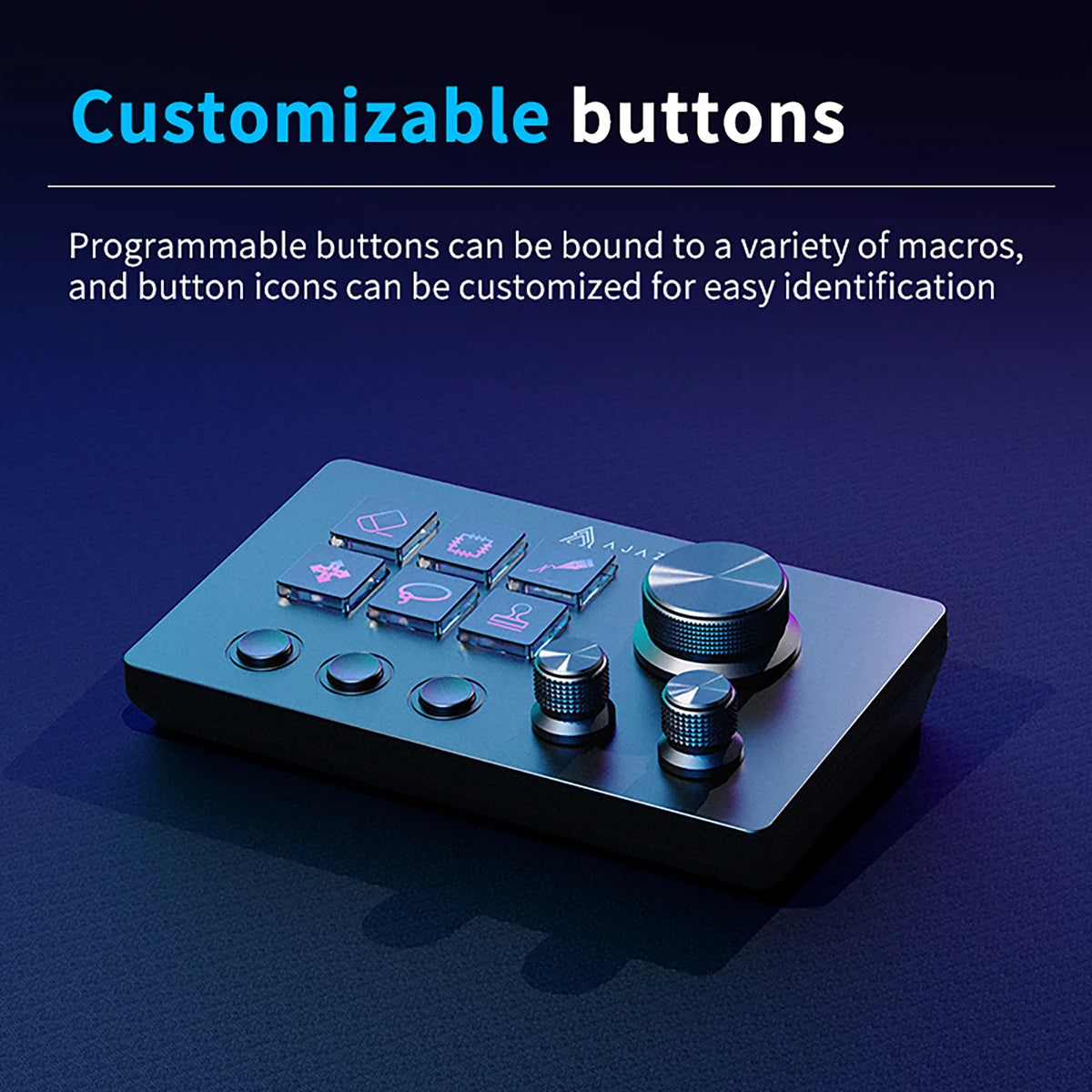 Panneau de Contrôle AJAZZ AKP03 — Clavier Programmable Streaming & Audio