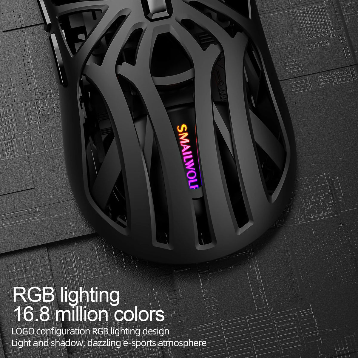 SMAILWOLF RS8 – Souris Gaming Sans Fil 10 000 DPI 1000 Hz - GamerZone