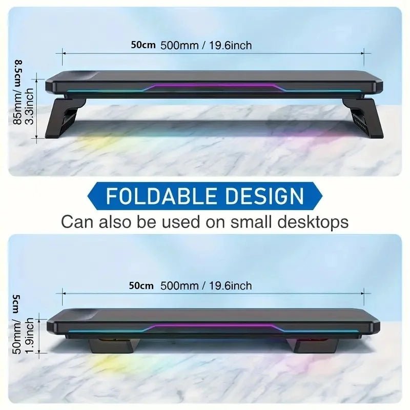 Rehausseur moniteur gaming RGB 3 ports USB — GamerZone