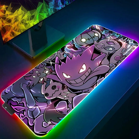 Tapis souris gaming anime Pokémon RGB LED 12 modes — GamerZone