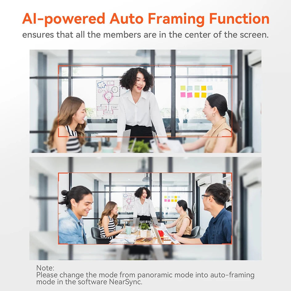 Webcam Streaming NUROUM 4K — Auto Focus IA, Réduction de Bruit, Cadrage Automatique