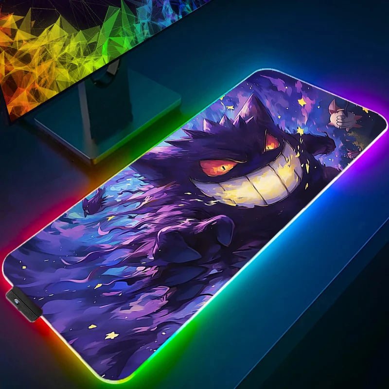 Tapis souris gaming anime Pokémon RGB LED 12 modes — GamerZone