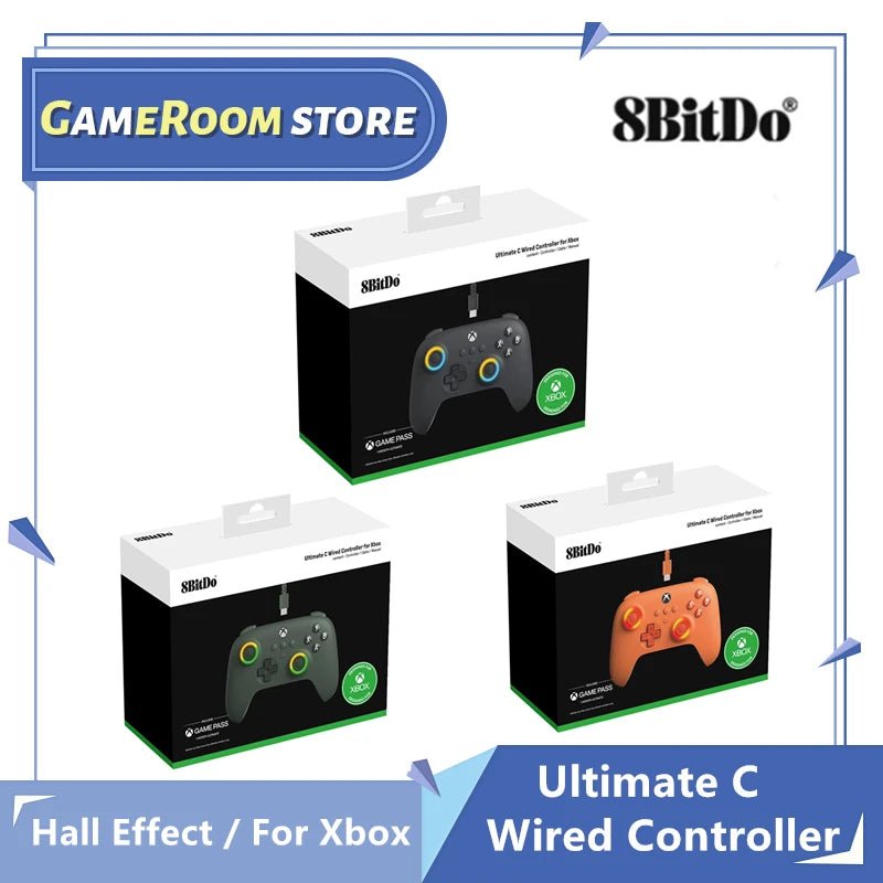 Manette Xbox Filaire 8BitDo Ultimate C — Hall Effect / RGB / Xbox & PC - GamerZone
